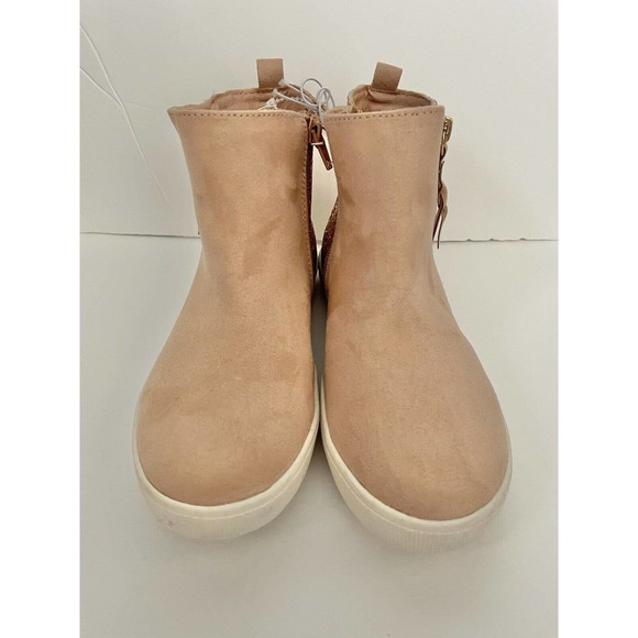Sugar Mauve Glitter Tassel Side Zipper Girls Ankle Bootie Boots Sneakers Size 3